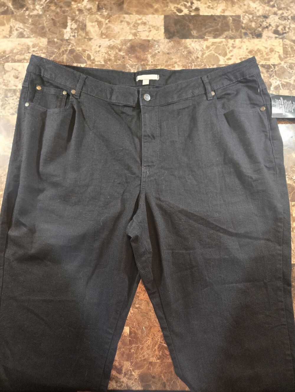 Woman Within Black Jeans. Straight Leg.  Women's Size 26W. Brand New With Tags